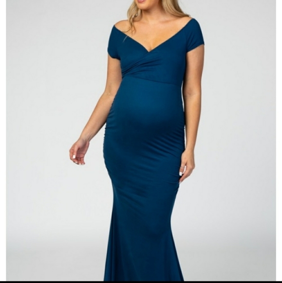 PinkBlush Navy Maternity Dress - Picture 2 of 7